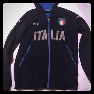 🇮🇹Puma Italia Soccer hooded Sweater Jacket